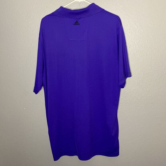 Adidas Golf Purple Black Button Up Polo Size Large - Picture 10 of 10